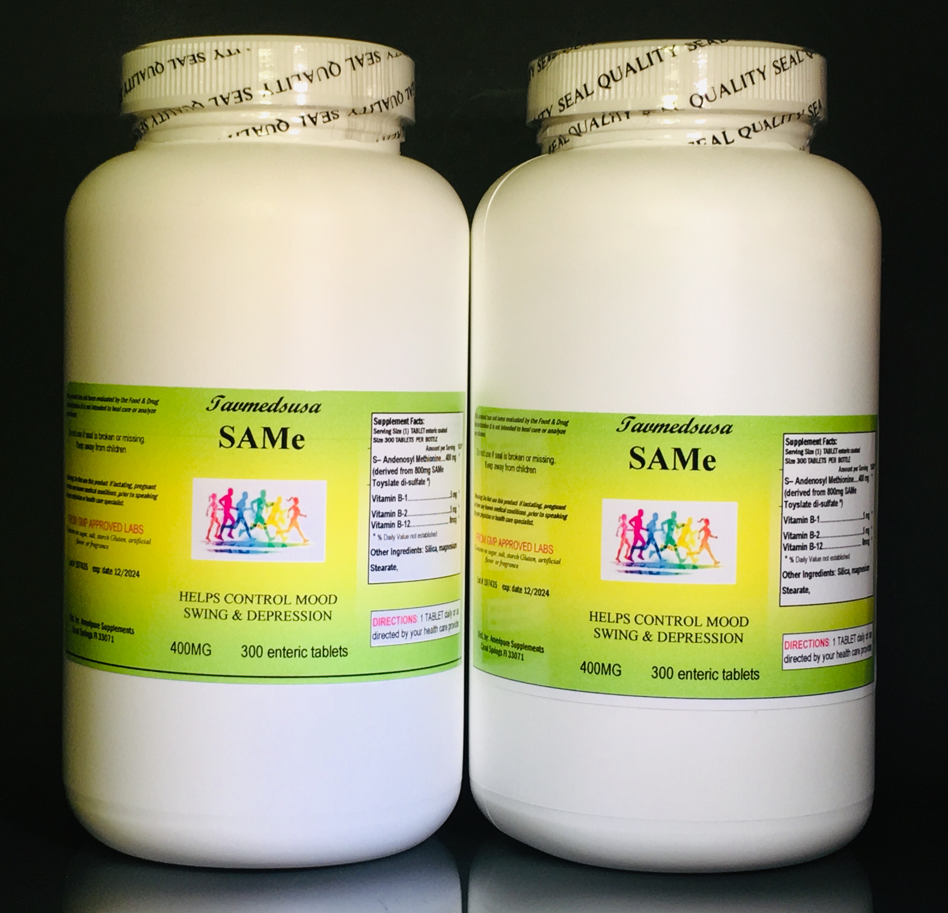 SAM-e 400mg - 600 (2x300) tablets